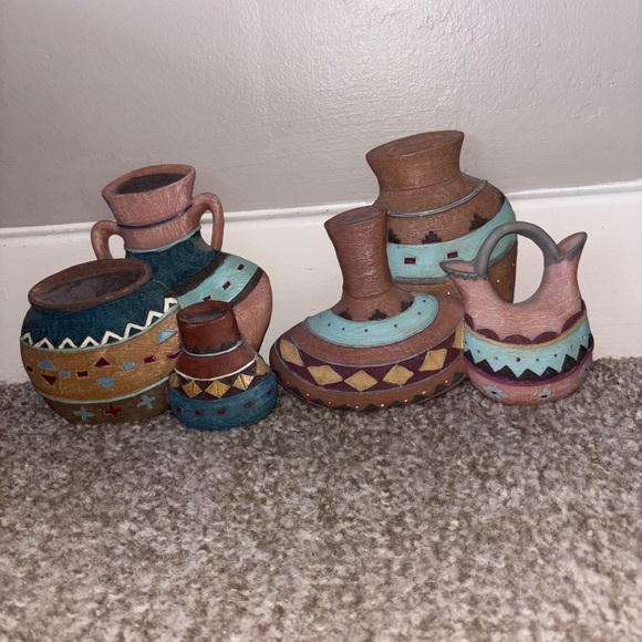 Colorful Geometric Pottery Set - Picture 2 of 2